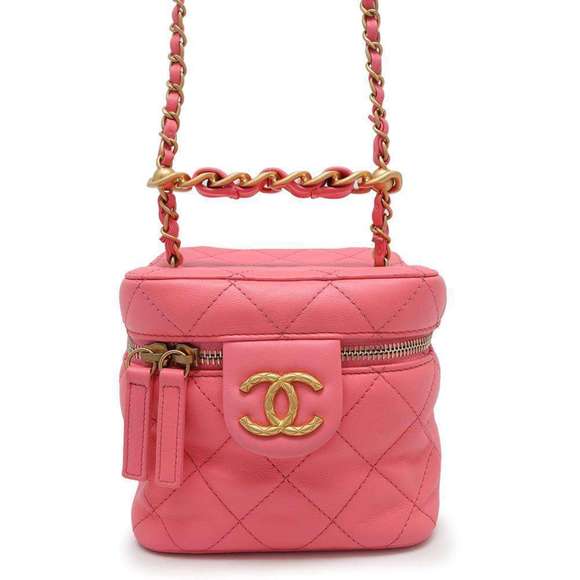 CHANEL Handbags - CHANEL Chain Shoulder Bag Matelasse Vanity Coco Mark Calf Leather AS3228